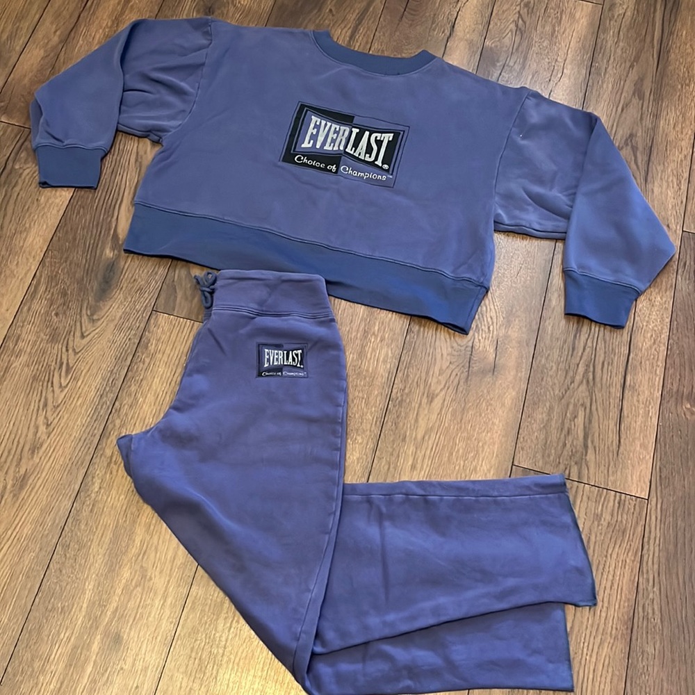 Vintage Everlast choice of champions matching set cropped sweater and sweats